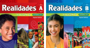 Realidades Book A and B, front covers